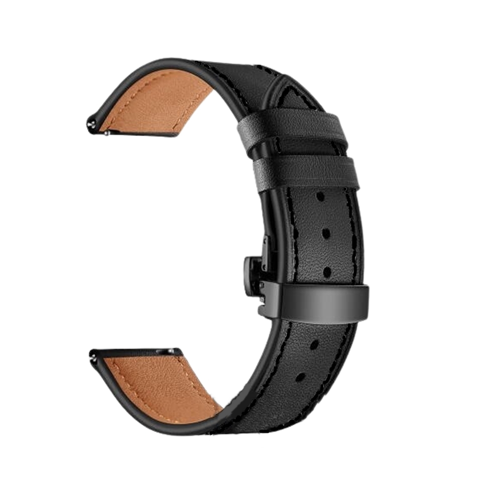 Huawei Watch GT 5 (46 mm) okosóra szíj - Xpro - fekete bőr szíj (22 mm)