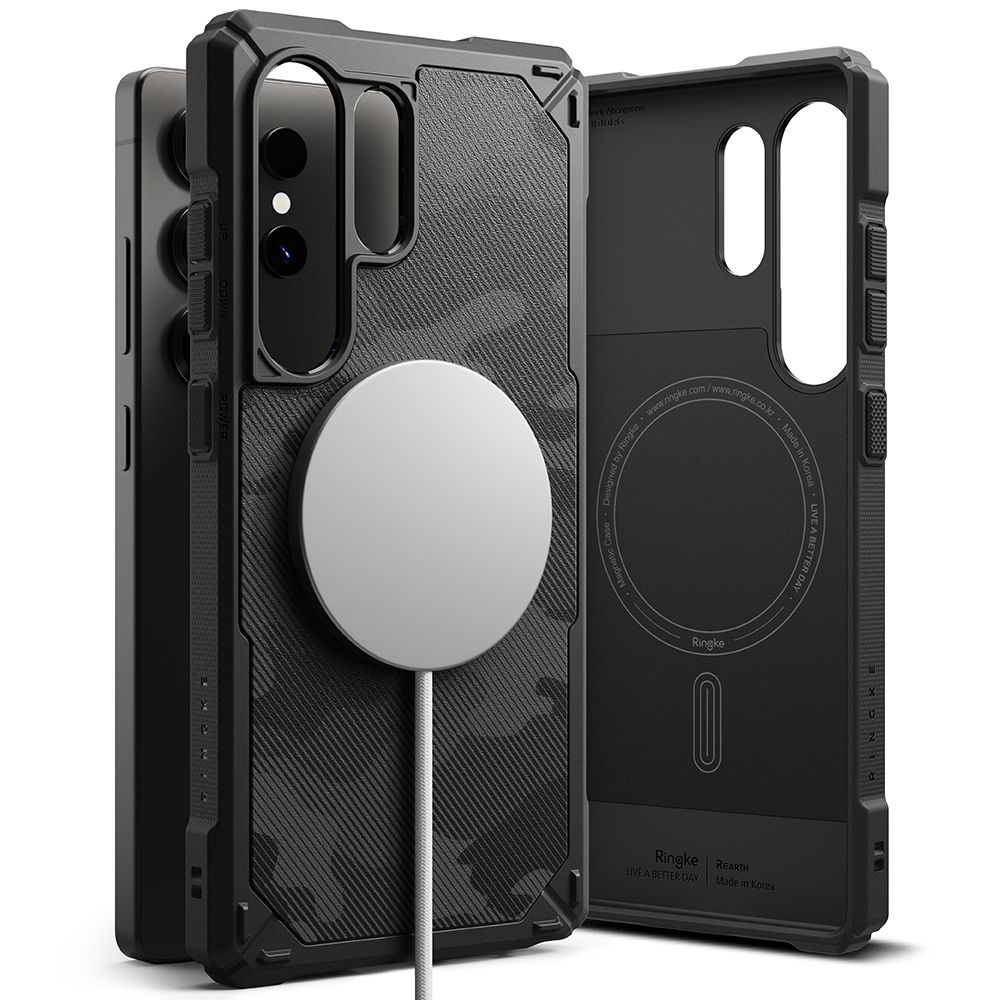 Telefontok Samsung Galaxy S25 Ultra - Ringke Rugged Gear MAGSAFE terepmintás ütésálló tok