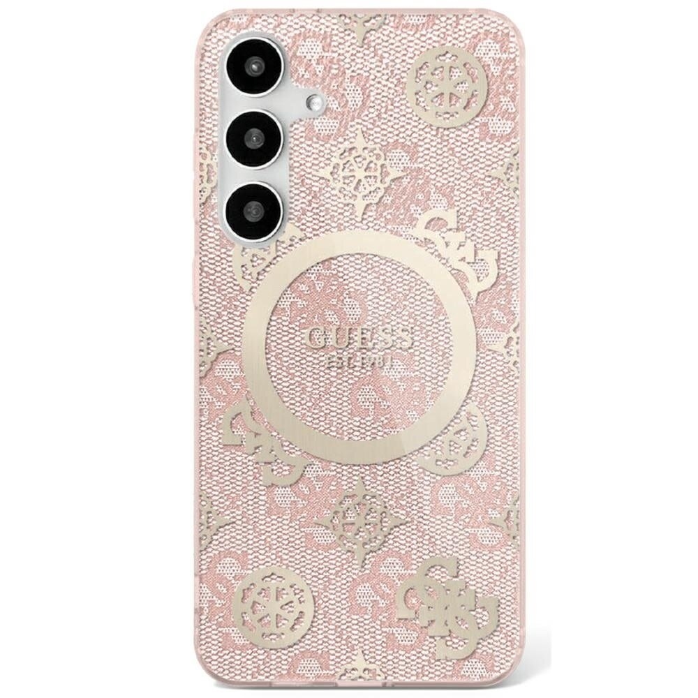 Samsung Galaxy S25 telefontok - Guess Peony on 4G - pink MagSafe kompatibilis hátlap tok