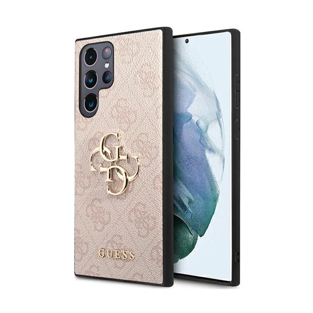 Samsung Galaxy S25 Ultra telefontok - Guess Guess Metal Logo - pink, hátlap tok