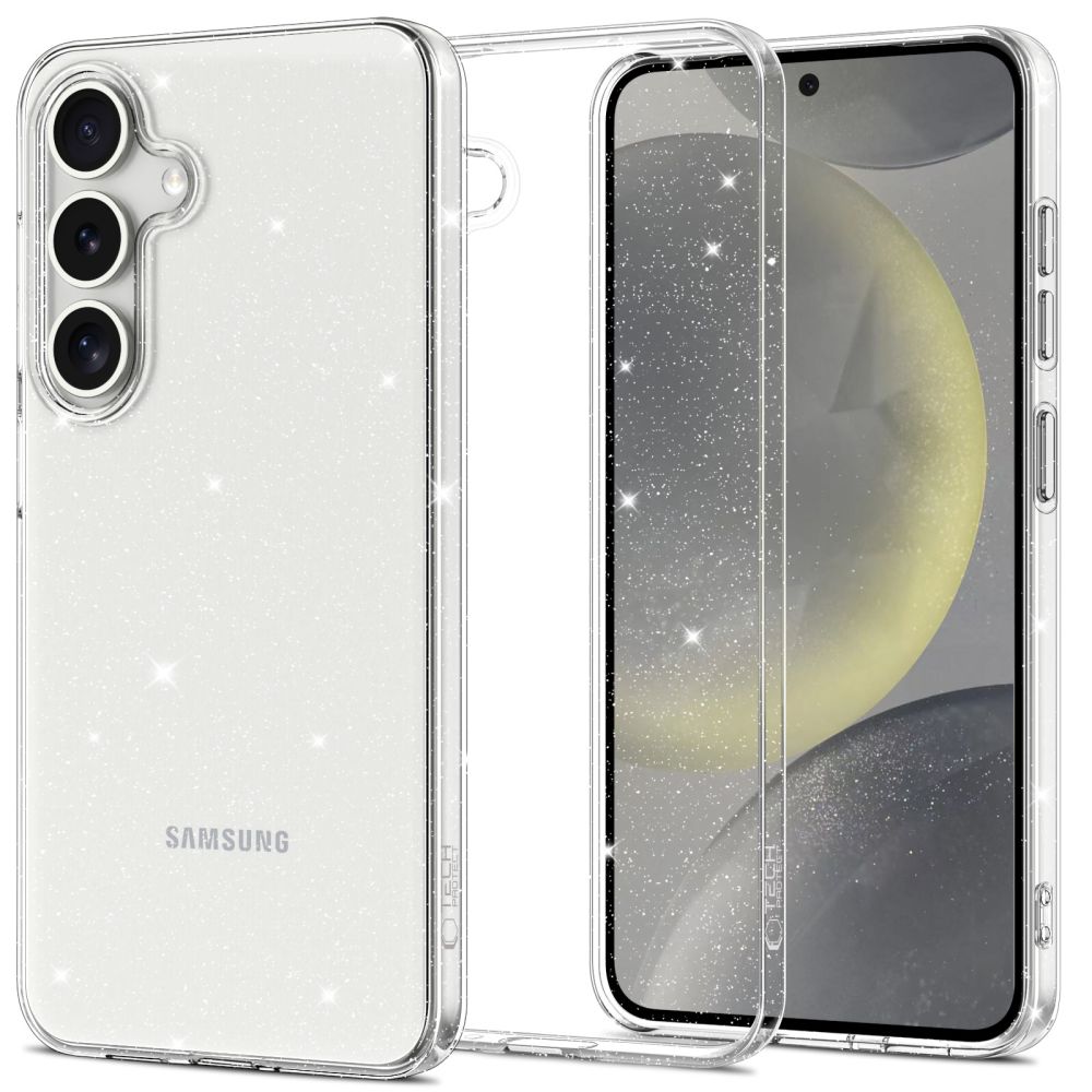 Samsung Galaxy S25 telefontok - Glitter - átlátszó csillámos hátlap tok