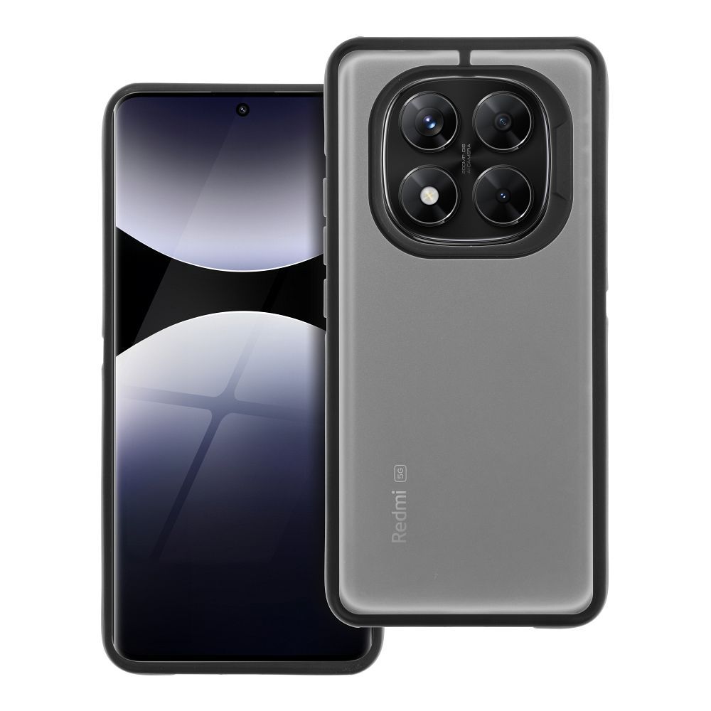 Telefontok Xiaomi Redmi Note 14 Pro 5G - NEO áttetsző hátlap tok, fekete kerettel