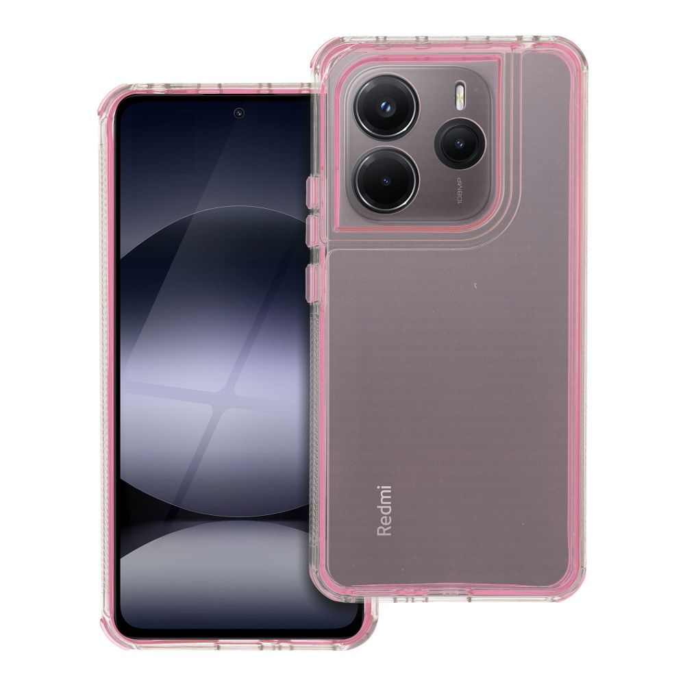 Xiaomi Redmi Note 14 5G telefontok - Matrix Clear - púderpink / átlátszó hátlap tok