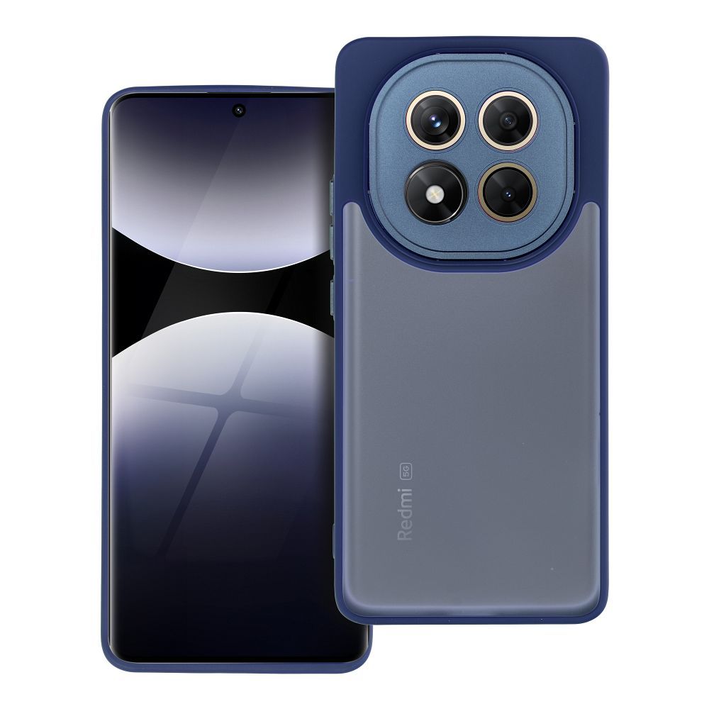 Xiaomi Redmi Note 14 Pro+ 5G telefontok - Variete - kék áttetsző hátlap tok, kék kerettel