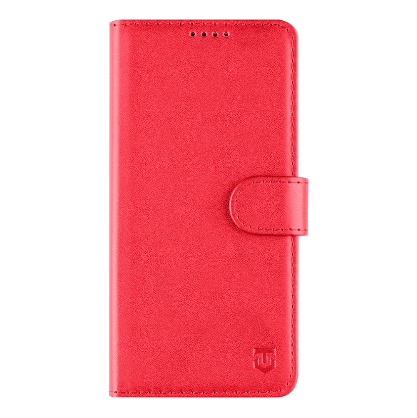 Xiaomi Redmi Note 14 Pro 5G telefontok - Tactical Field piros szilikon keretes könyvtok mágneses ráhajtófüllel