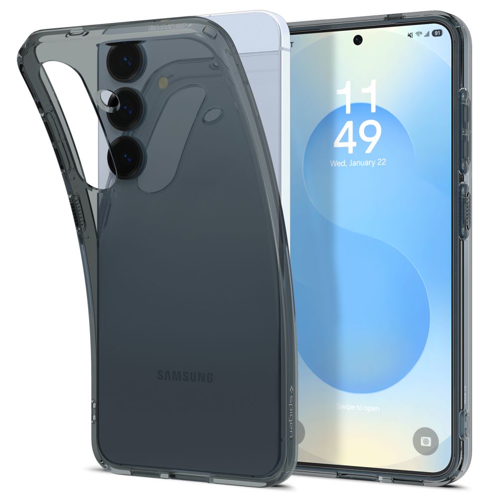 Telefontok Samsung Galaxy S25 - SPIGEN SPACE Crystal - áttetsző fekete hátlap tok