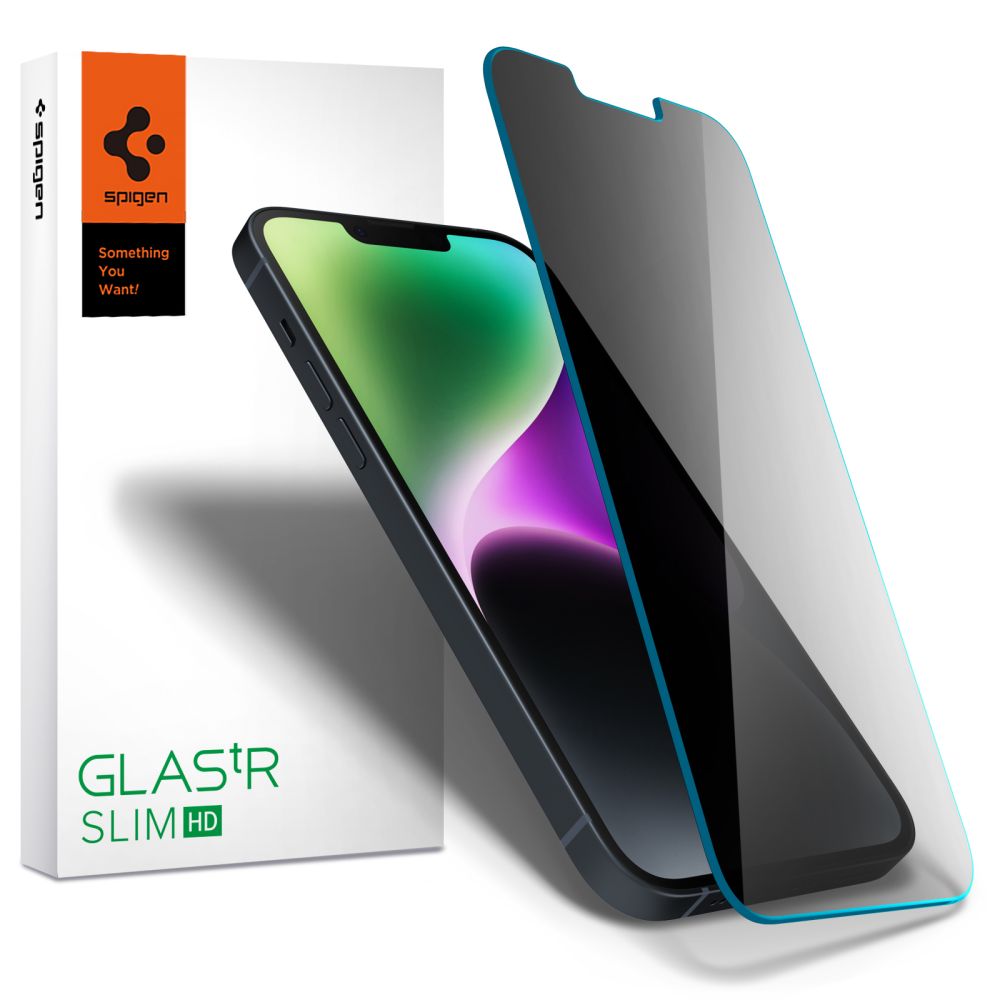 iPhone 14 üvegfólia - Spigen Glas.TR Slim - betekintésvédő üvegfólia