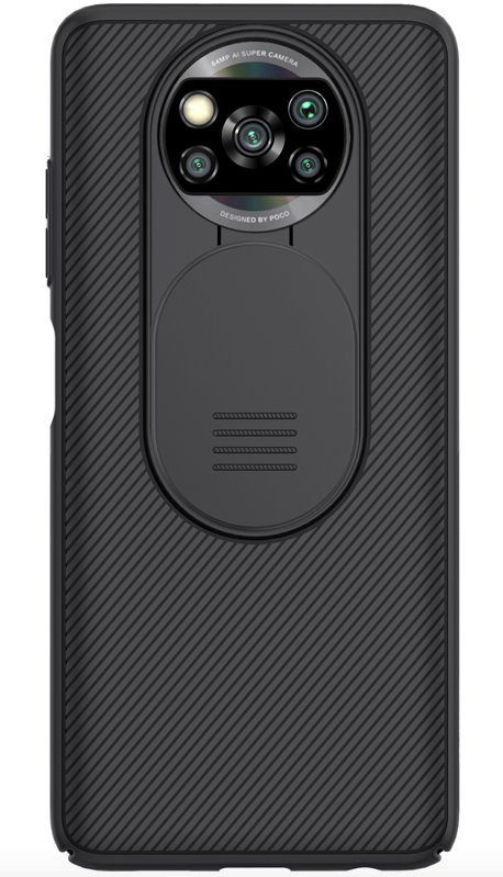 Telefontok Xiaomi Poco X3 NFC / Poco X3 Pro - Nillkin Super Frosted kameravédős fekete tok