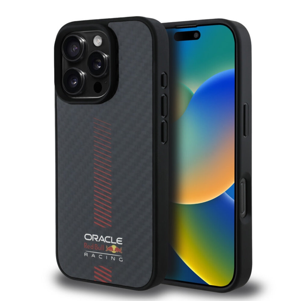 iPhone 16 Pro telefontok - Red Bull Racing Carbon Fiber - MagSafe kompatibilis hátlap tok