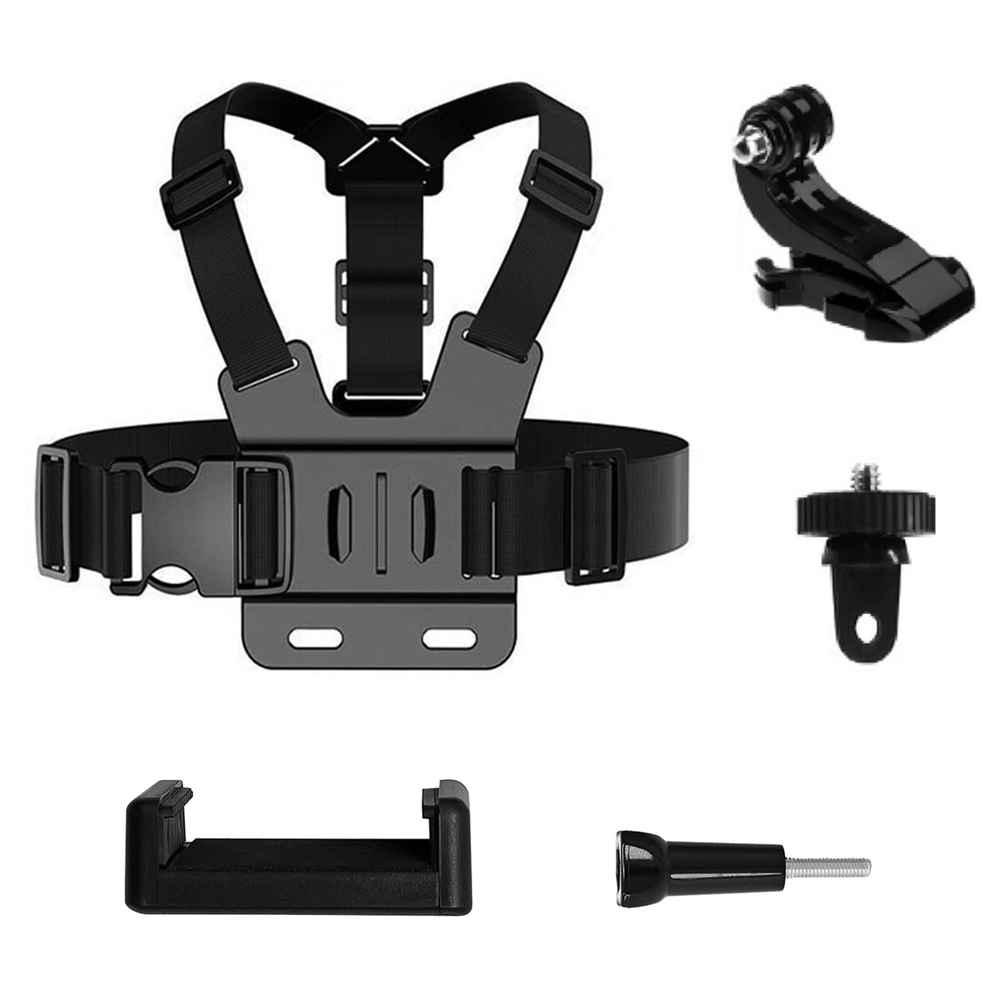 5in1 GoPro tartó - Mellkasra rögzíthető, fekete