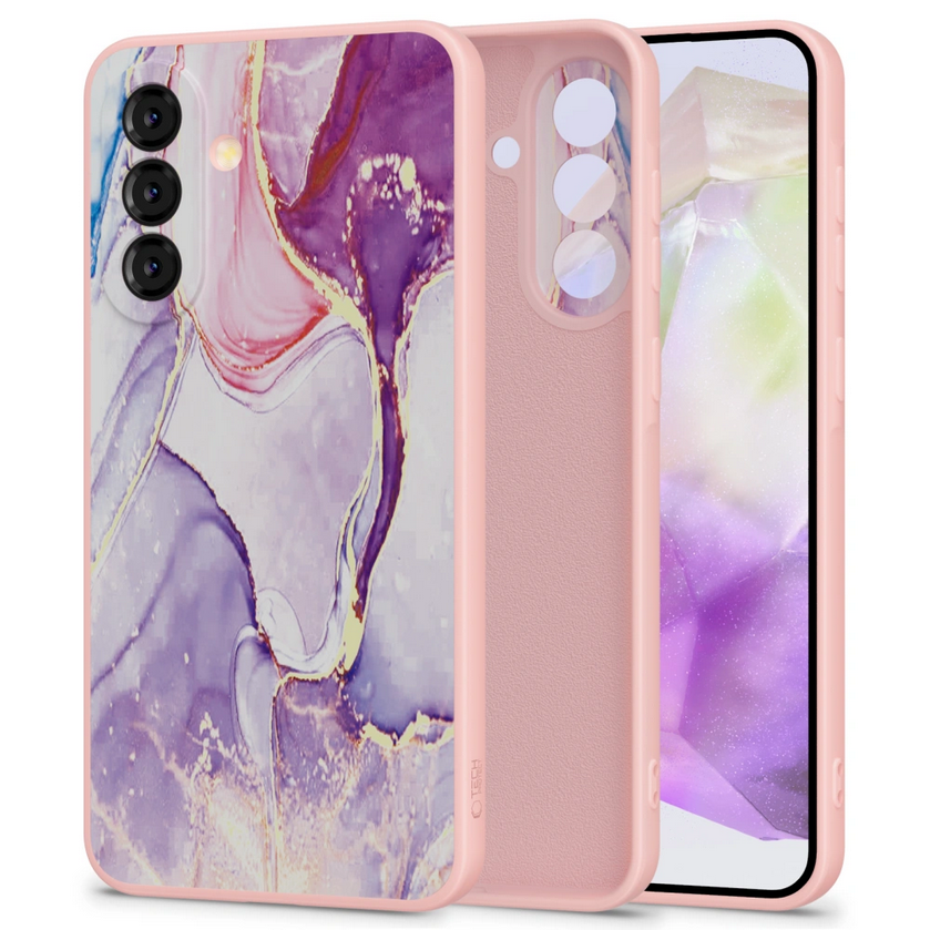 Telefontok Samsung Galaxy A56 5G - Pink marble hátlap tok