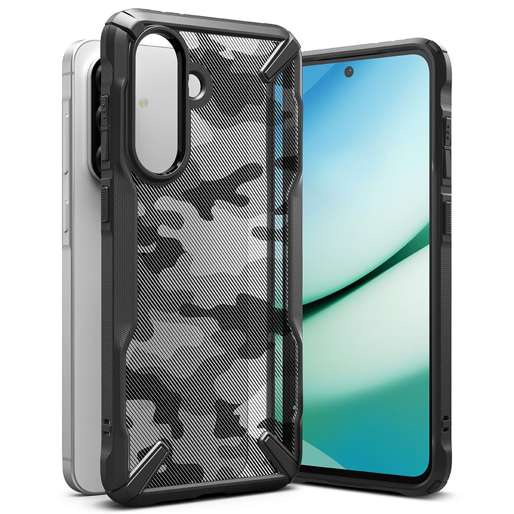 Samsung Galaxy A56 5G telefontok - Ringke Fusion X Design - terepmintás ütésálló hátlap tok