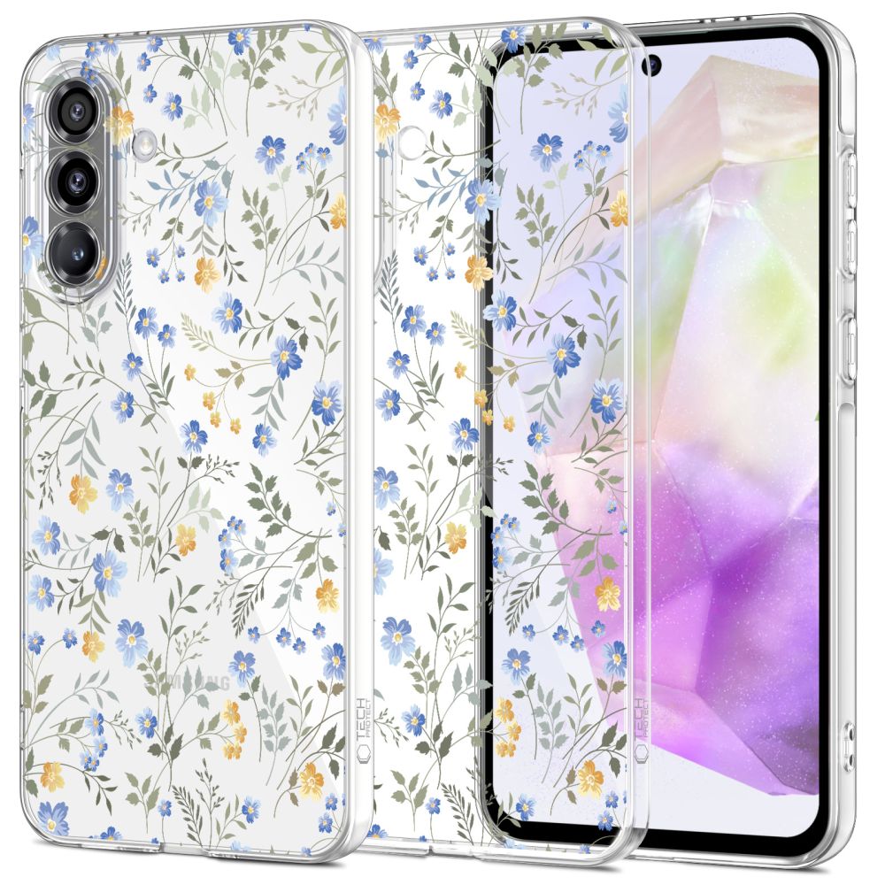 Samsung Galaxy A36 5G telefontok - FLEXAIR tavaszi virág - mintás/átlátszó hátlap tok
