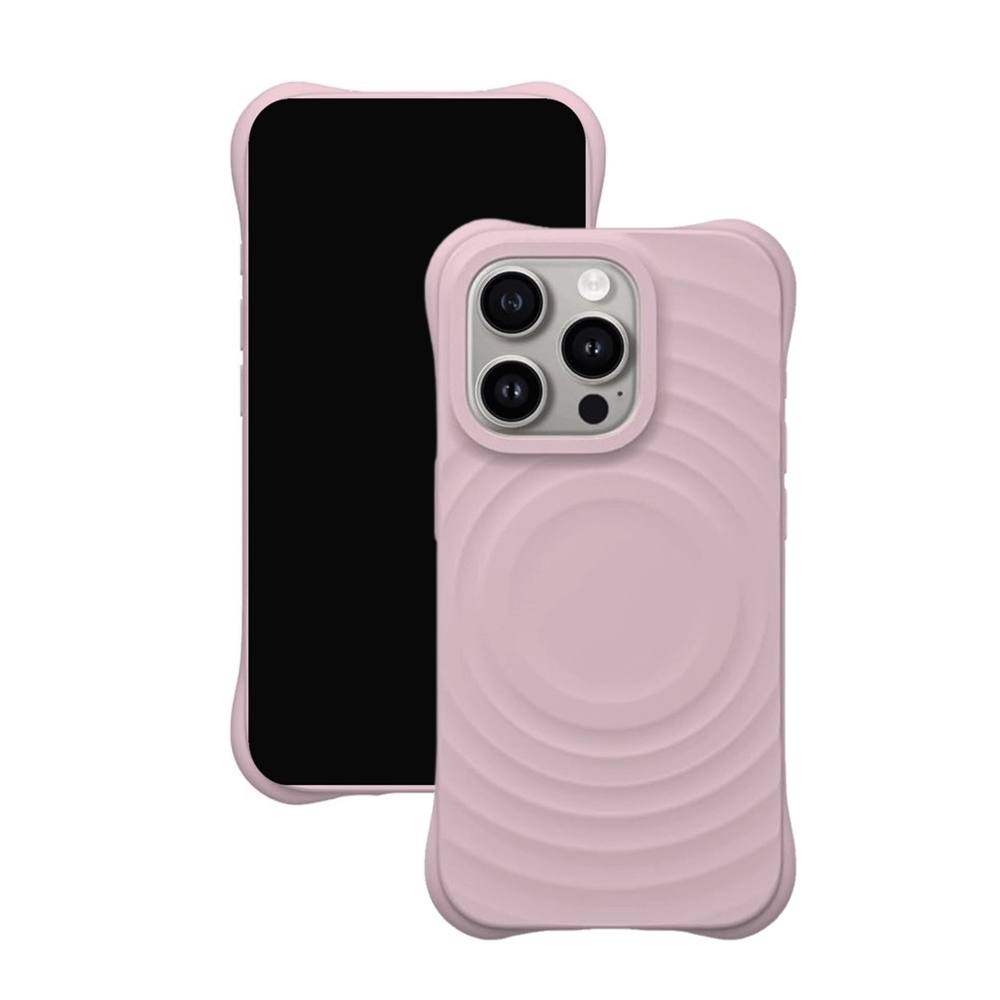 iPhone 12 Pro telefontok - Pastel Wave - MagSafe kompatibilis lila szilikon hátlap tok