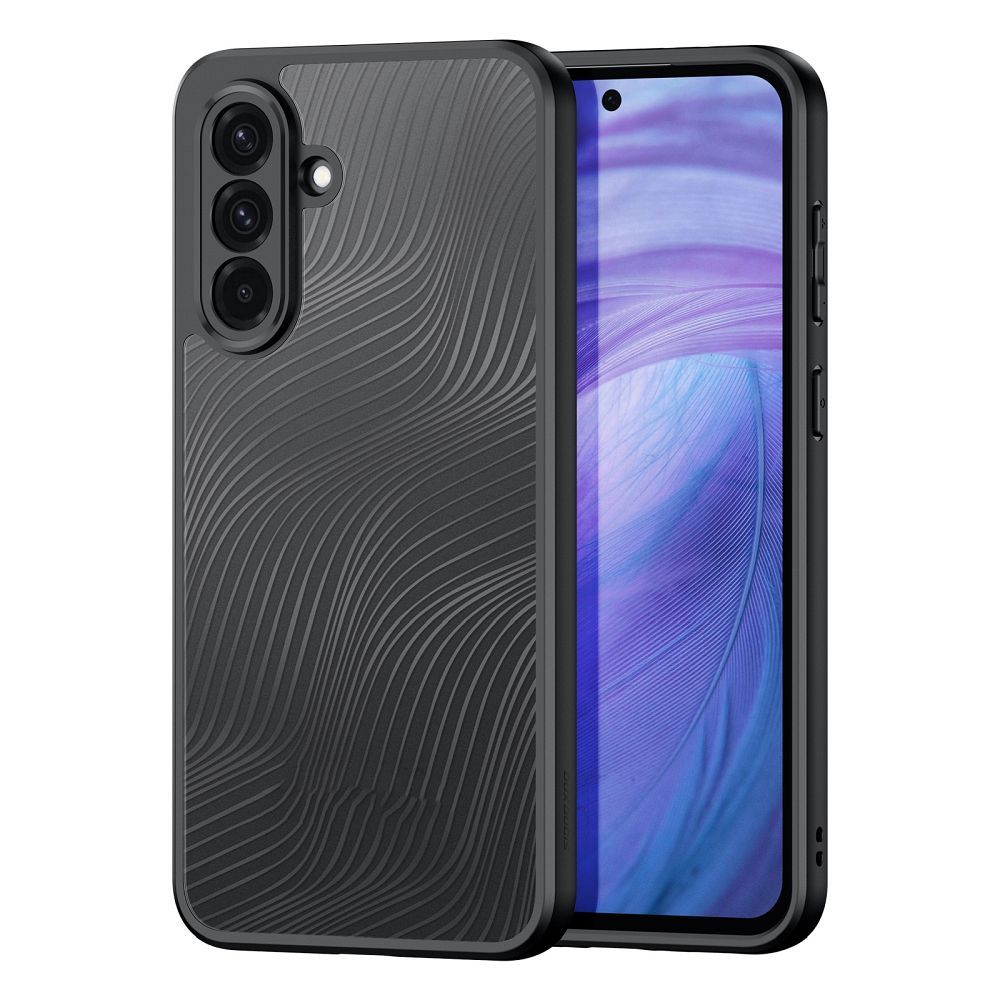 Samsung Galaxy A56 5G telefontok - DUX DUCIS Aimo - átlátszó hátlap tok, fekete kerettel