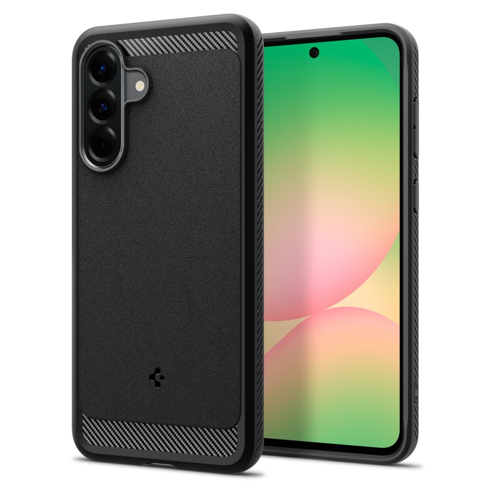 Telefontok Samsung Galaxy A56 5G - SPIGEN RUGGED ARMOR matt fekete tok