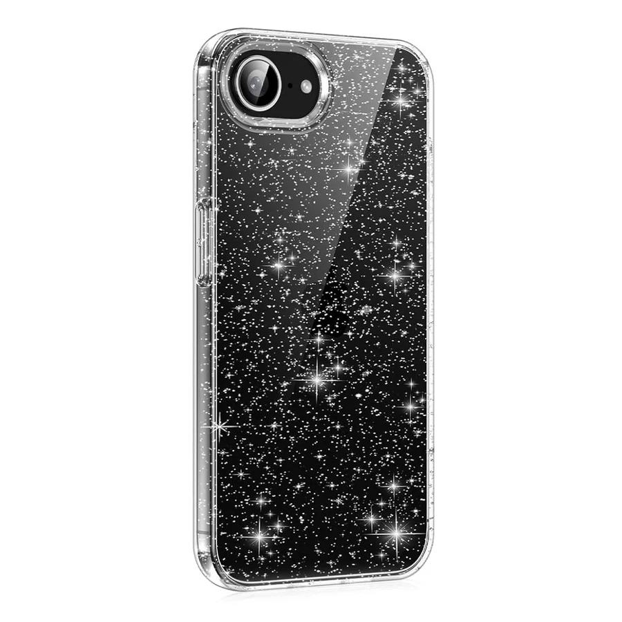 Telefontok iPhone 16e - Glitter átlátszó csillámos hátlap tok