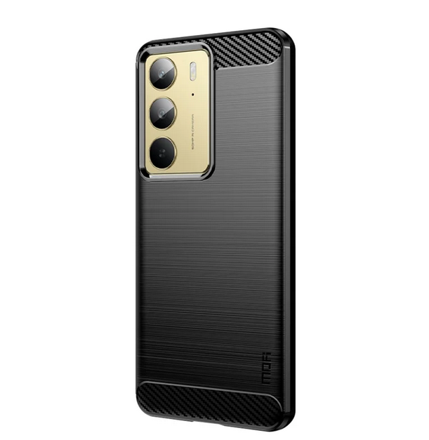 Telefontok Realme C75 - Carbon fekete szilikon hátlap tok