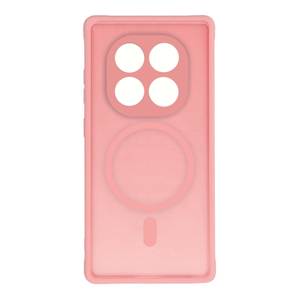 Xiaomi Redmi Note 14 Pro 5G - Full matte Mag Cover - MagSafe kompatibilis áttetsző/pink hátlap tok