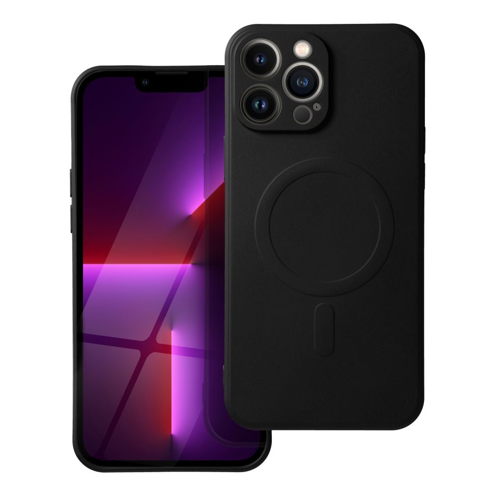 Telefontok iPhone 13 Pro Max -  MagSafe kompatibilis fekete szilikon tok