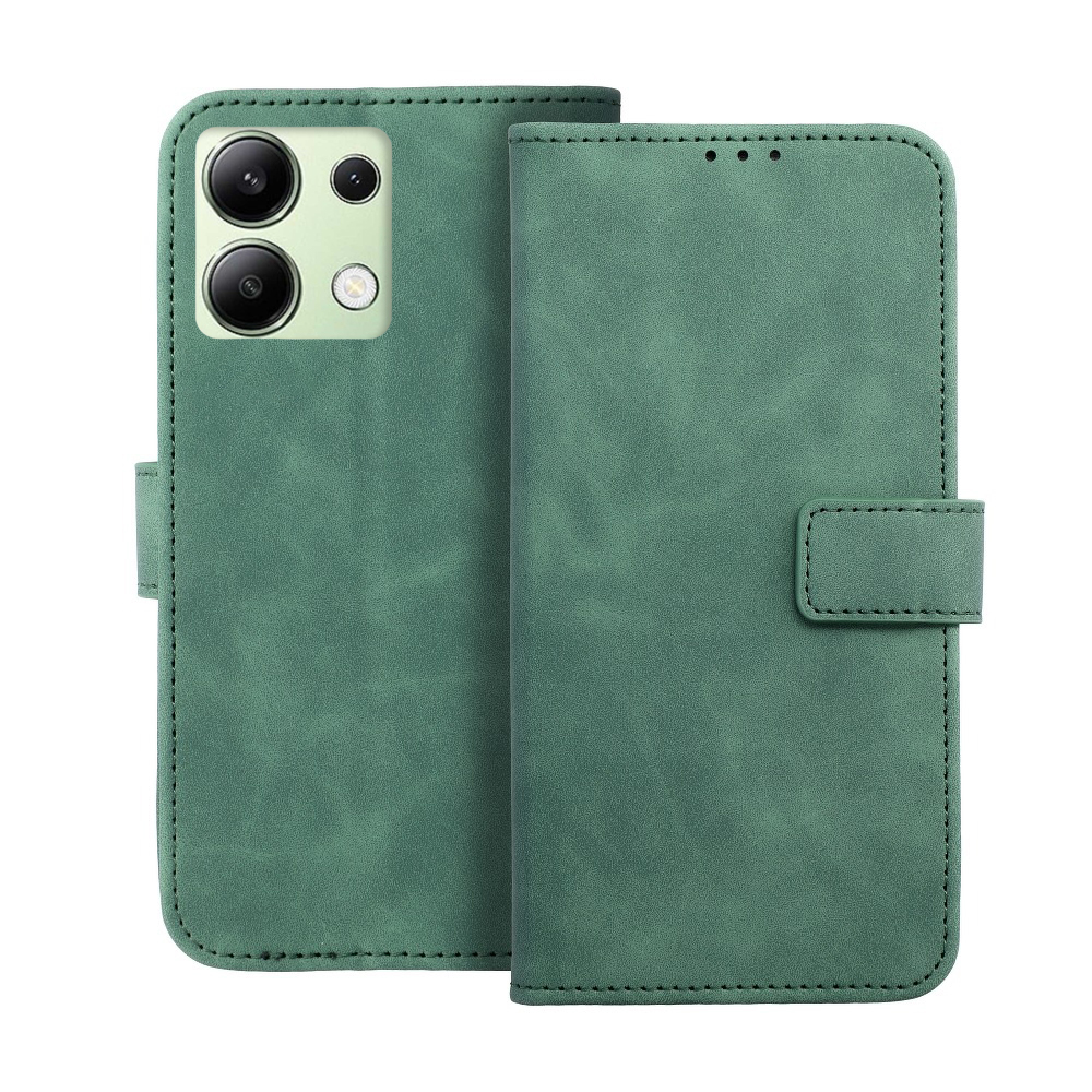 Telefontok Xiaomi Redmi Note 14S - Forcell Tender zöld ráhajtófüles könyvtok