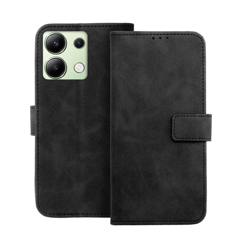 Telefontok Xiaomi Redmi Note 14S - Forcell Tender fekete ráhajtófüles könyvtok