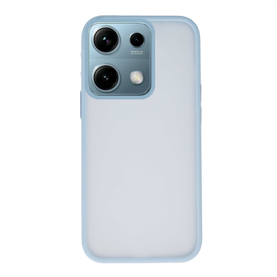 Xiaomi Redmi Note 14S telefontok - Satin - kék / áttetsző műanyag hátlap tok, szilikon kerettel