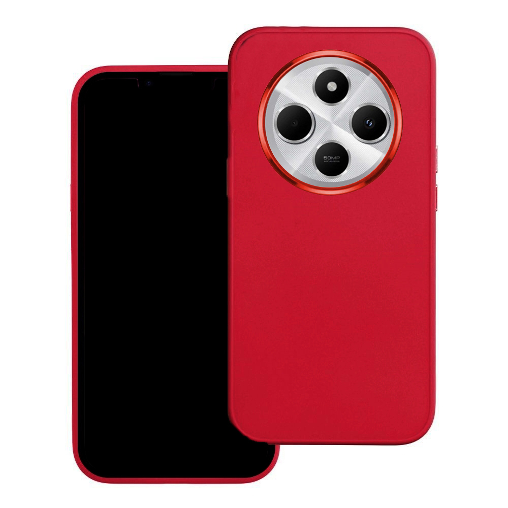 Telefontok Xiaomi POCO C75 - Frame - magenta műanyag hátlap tok, szilikon kerettel