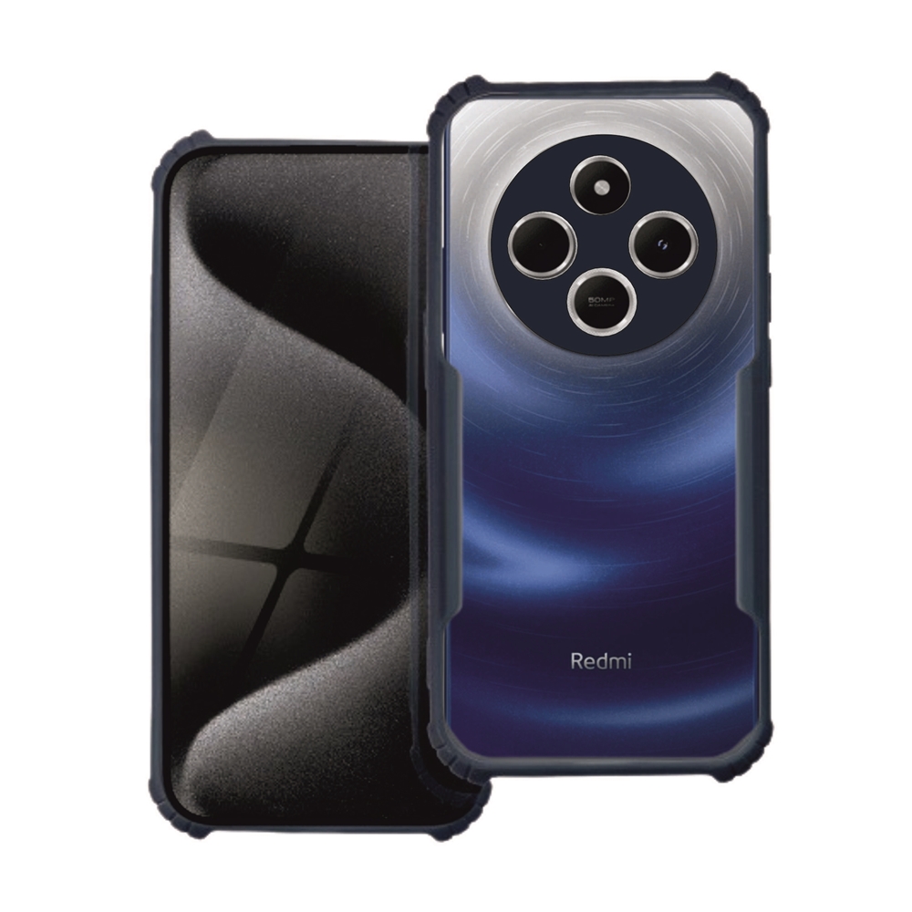 Telefontok Xiaomi POCO C75 - kék / átlátszó ütésálló hátlap tok