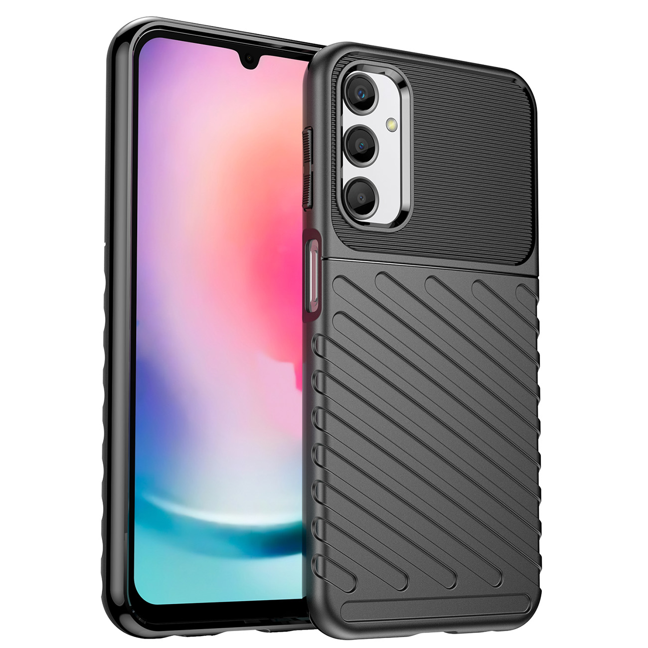 Telefontok Samsung Galaxy A26 5G - Thunder fekete ütésálló szilikon hátlap tok