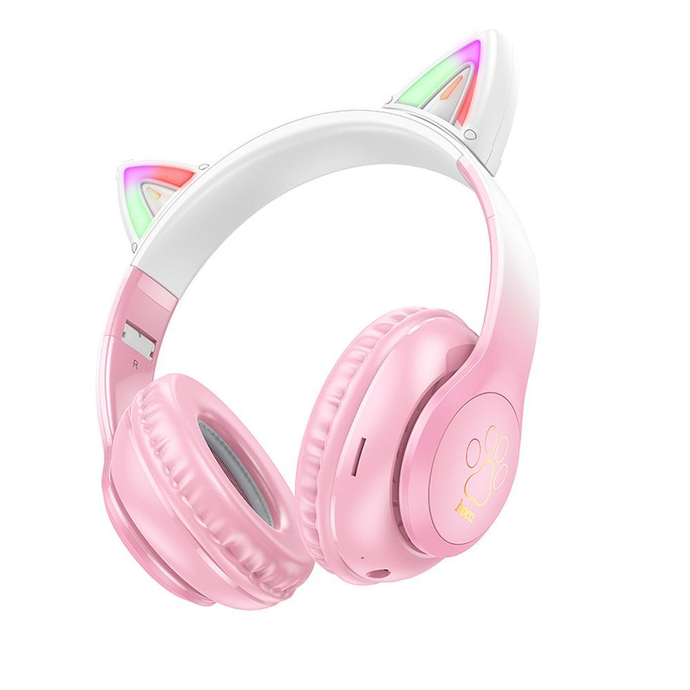 HOCO W42 Cat - vezeték nélküli fejhallgató - pink ﻿