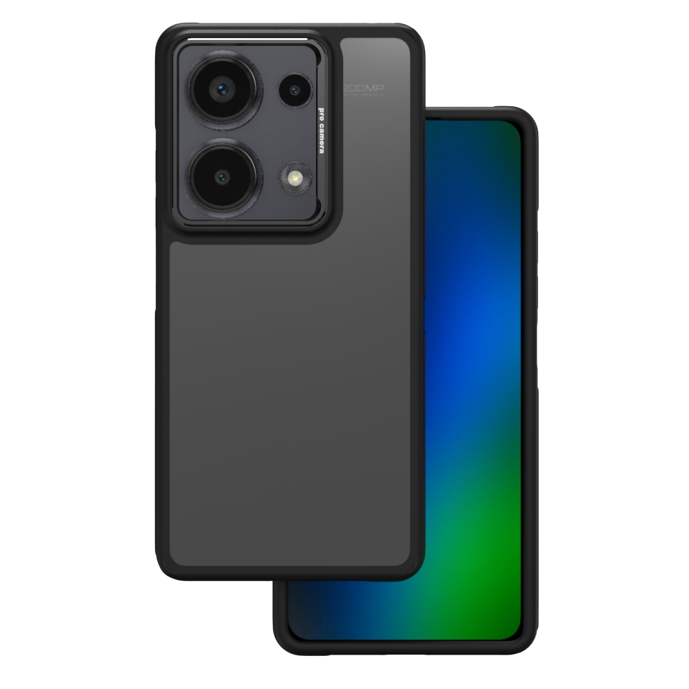 Xiaomi Redmi Note 14S telefontok - Crystal - fekete / átlátszó műanyag hátlap tok