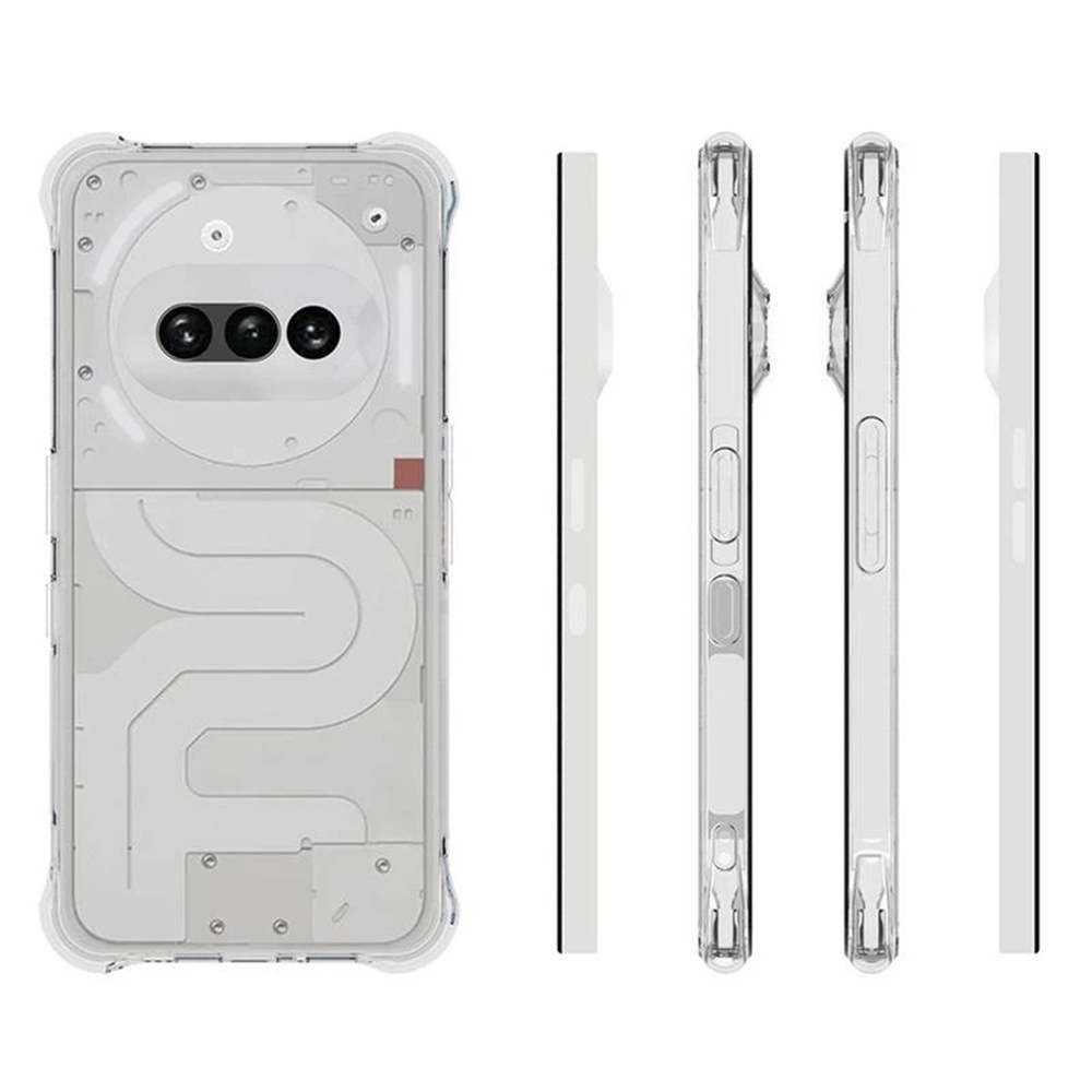 Nothing Phone (3a) telefontok - ütésálló átlátszó hátlap tok