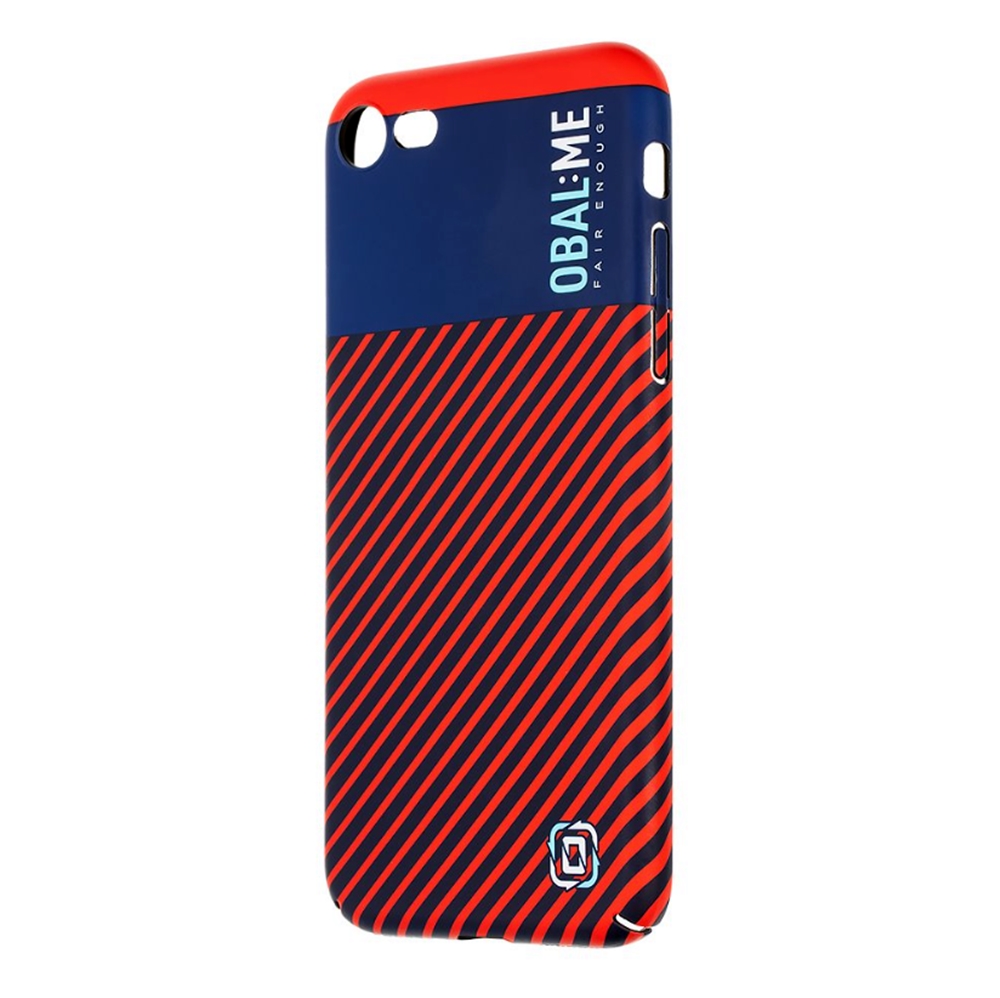 OBAL:ME Flossy Stripes telefontok - iPhone SE3 2022 - műanyag hátlap tok, kék/piros