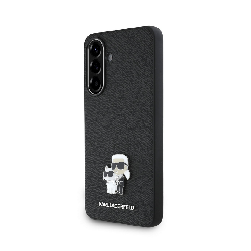 Telefontok Samsung Galaxy A56 5G - Karl Lagerfeld - Karl & Choupette - hátlap tok, fekete