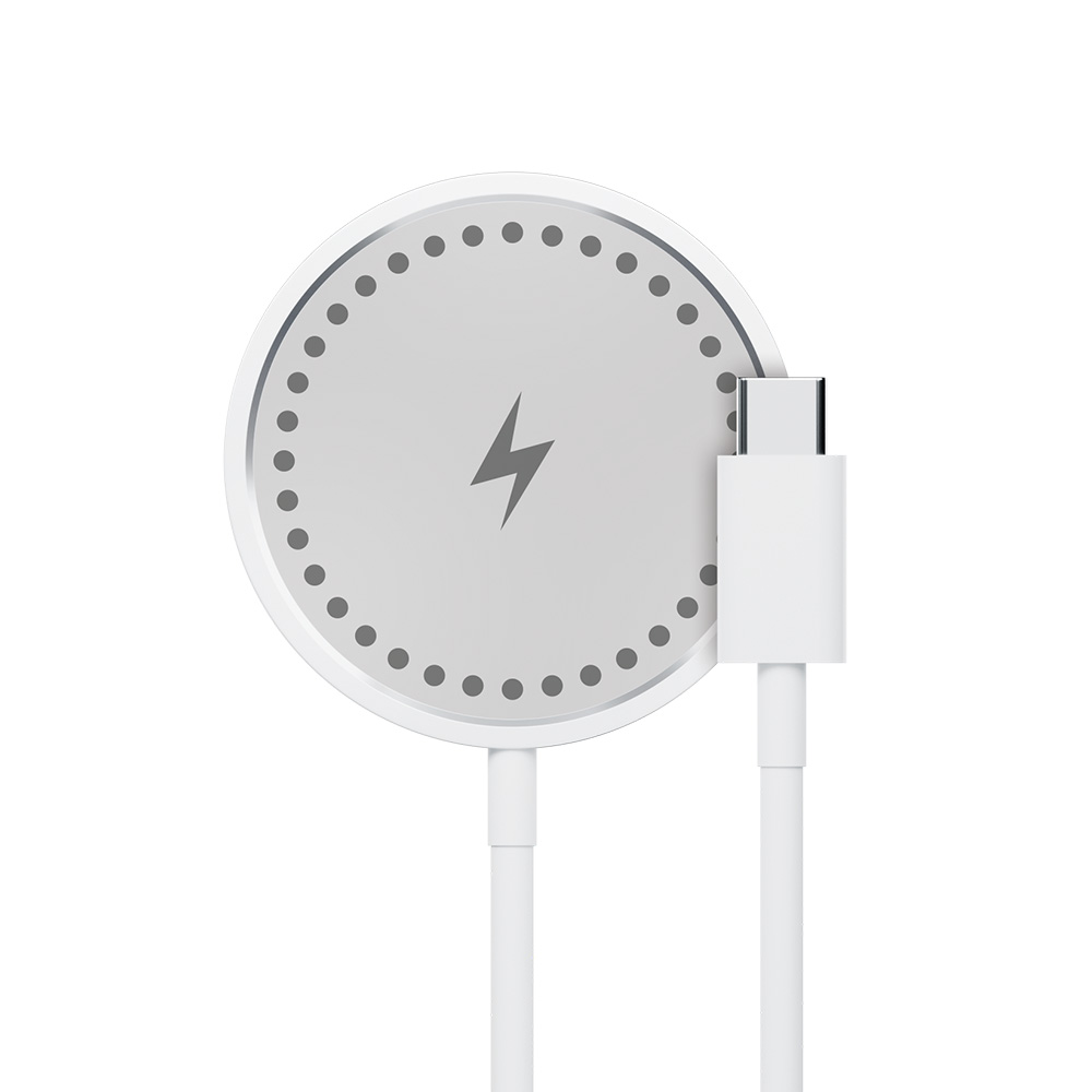 Maxlife MXWC-05 - fekete vezeték nélküli (Wireless) MagSafe kompatibilis töltőpad 15W + Type-C (USB-C) kábel