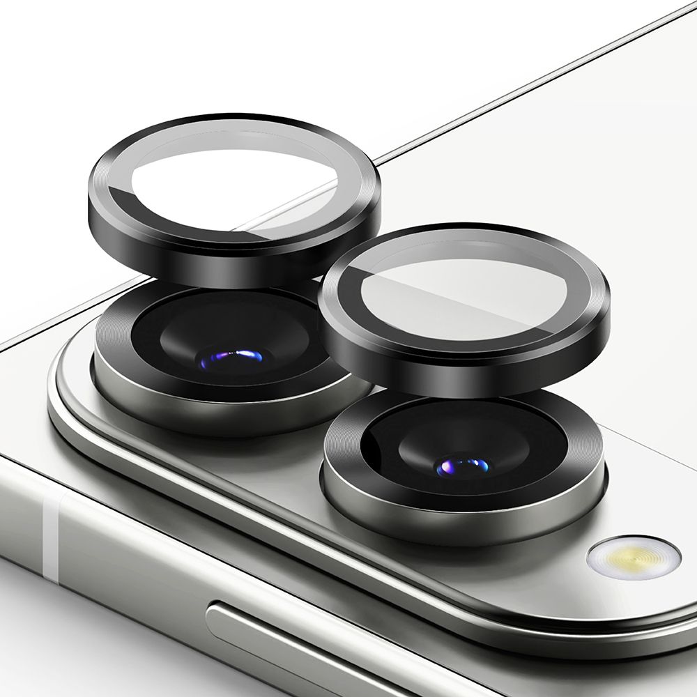 Samsung Galaxy S25 Edge üvegfólia - RINGKE kamera üvegfólia fekete kerettel/gyűrűvel