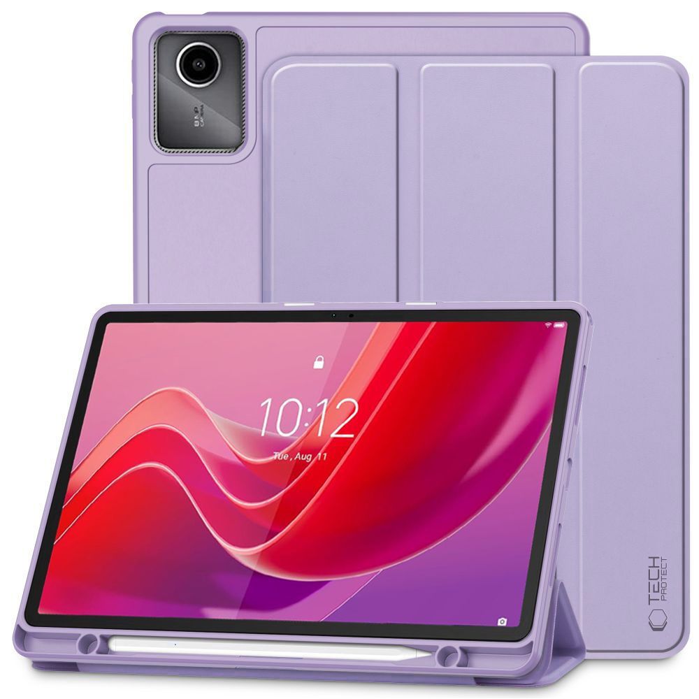 Lenovo Tab M11 (TB-330, 11,0 coll) tablettok - lila smart case tablet tok, ceruza tartóval