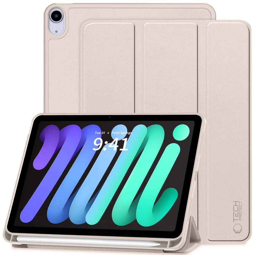 iPad mini 6 2021 tablettok - arany smart case, ceruza tartóval ﻿
