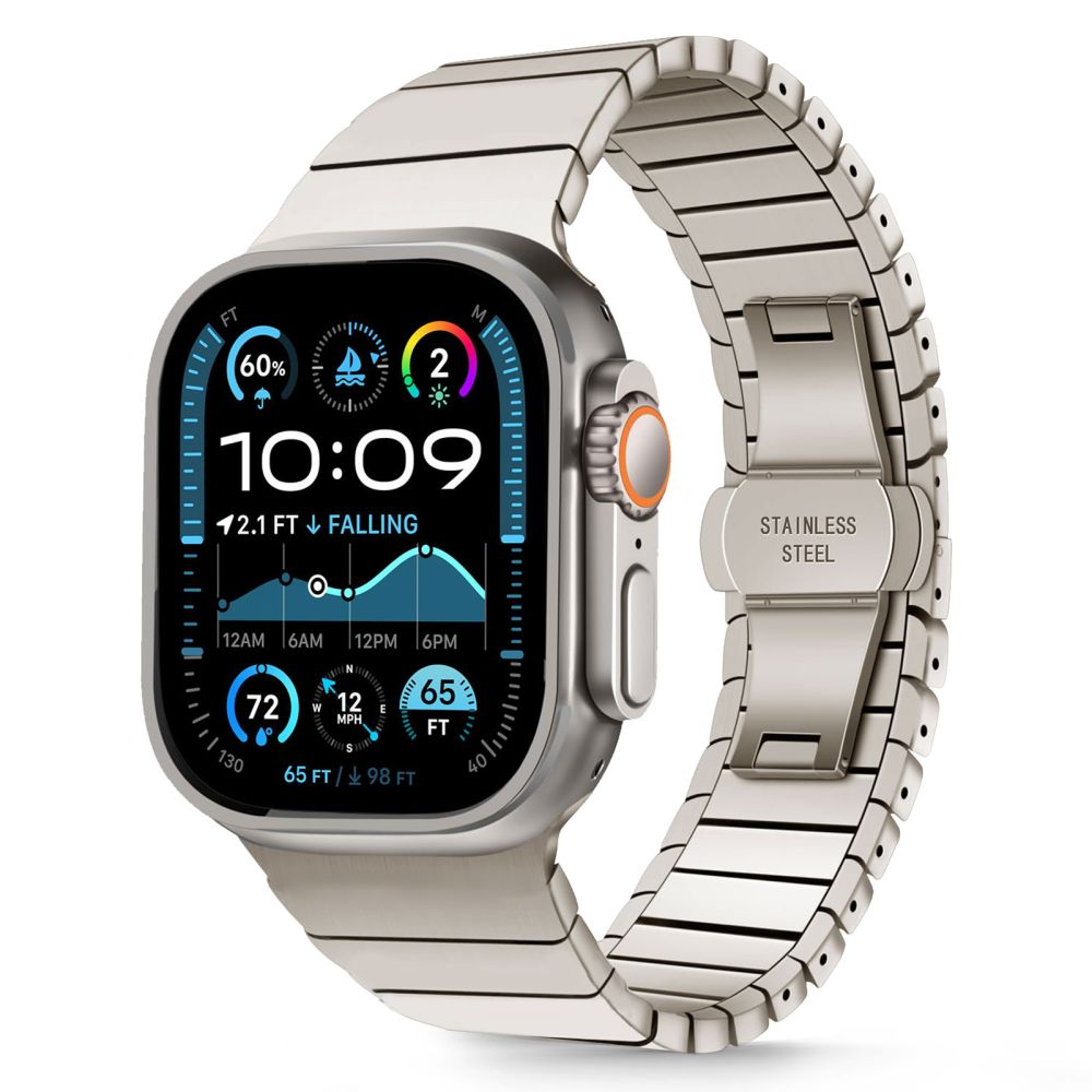 Tech- Protect Linkband - Apple Watch 4 / 5 / 6 / 7 / 8/ 9 / Ultra / SE (42 / 44 / 45 / 49 mm) - fém szíj, titanium