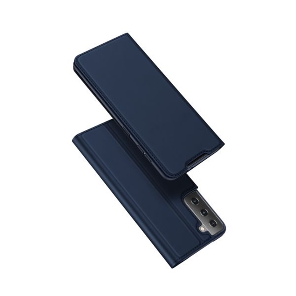 Samsung Galaxy S21 Plus telefontok - Dux Ducis kék flipcover tok