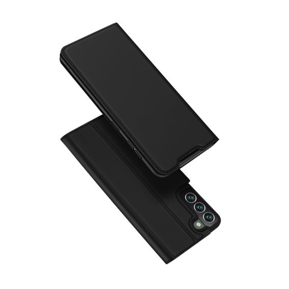 Samsung Galaxy S22+ (S22 Plus) telefontok - Dux Ducis fekete flipcover tok