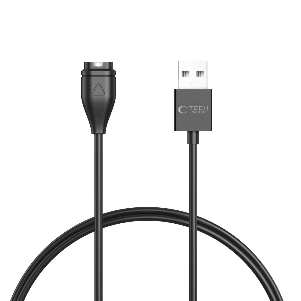 Tech- Protect Ultraboost MC04 - Garmin sportóra töltő, fekete USB kábellel