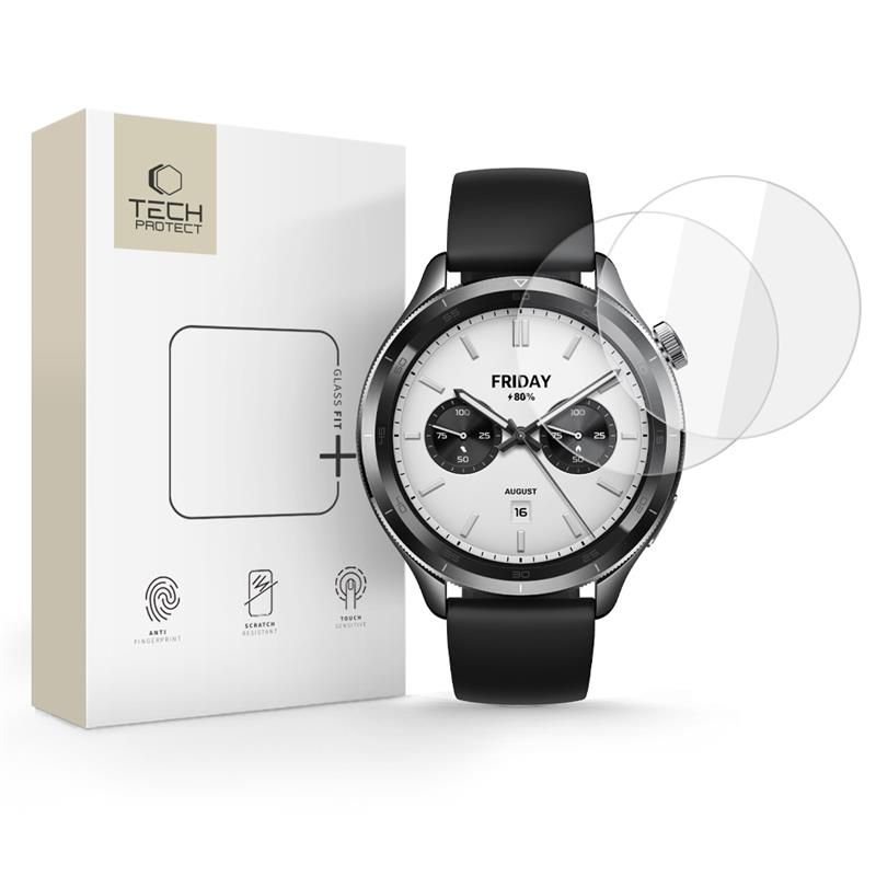 Okosóra üvegfólia - Xiaomi Watch S4 - kijelzővédő üvegfólia (2 db)