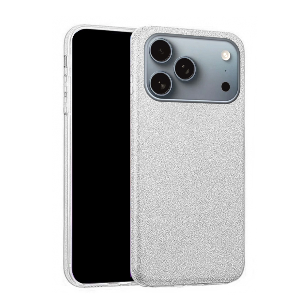 iPhone 17 Pro Max telefontok - Ezüst Shiny hátlap tok