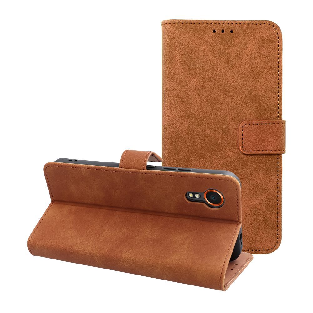 Telefontok Samsung Galaxy Xcover7 5G - Forcell Tender - barna ráhajtófüles könyvtok