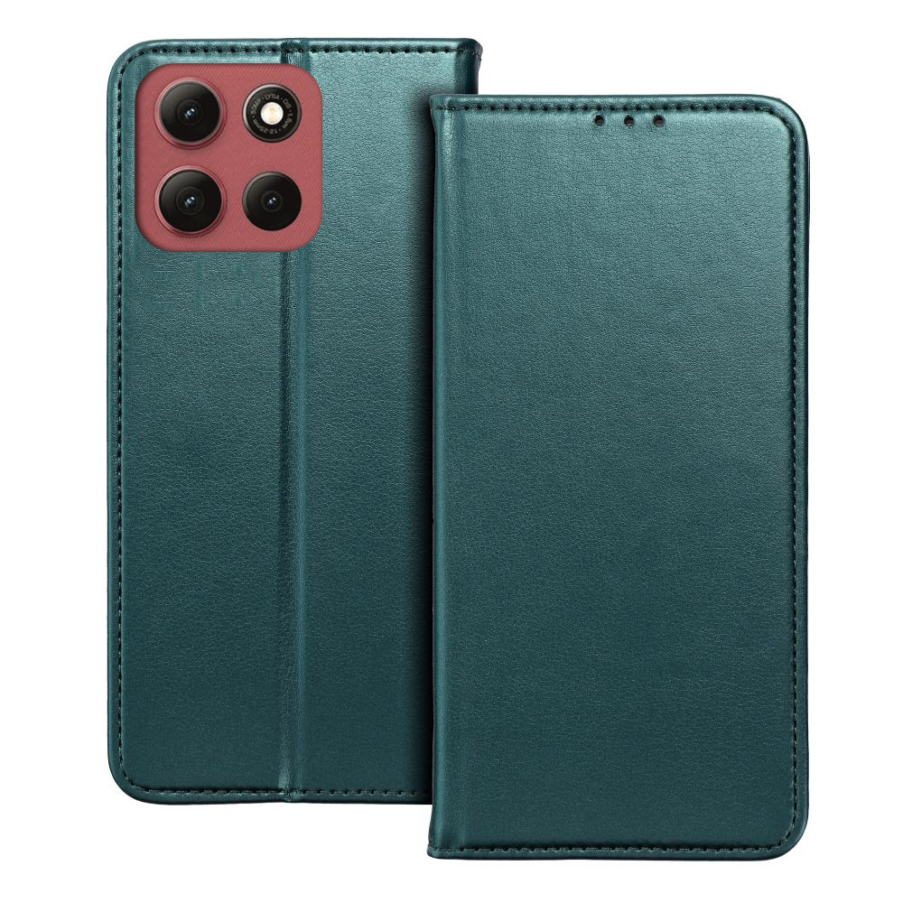 Telefontok Motorola Edge 60 5G - Smart Magnetic - zöld szilikon keretes mágneses könyvtok ﻿