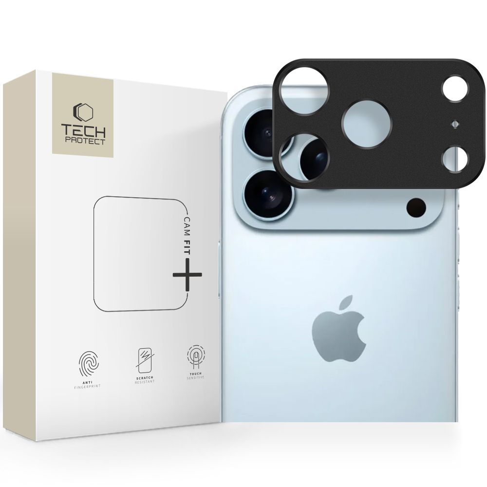 iPhone 17 Pro - Tech-Protect Camalloy Fit+ - kameravédő keret, fekete