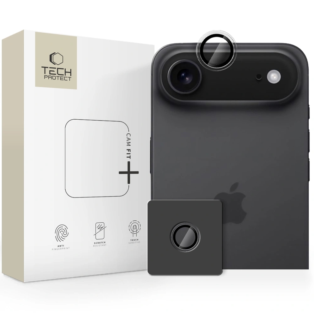 iPhone 17 Air - kamera üvegfólia fekete kerettel