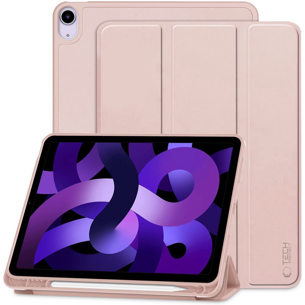 Tablettok iPad Air 7 (2025, M3, 11 coll) - pink smart case ceruza tartóval	